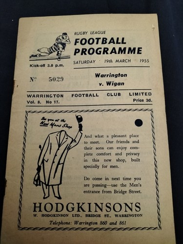 Vintage rugby league programme - rugby,