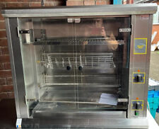COMMERCIAL CHICKEN ROTTOSERIE ROLLER GRILL RBE 80Q 2 SPITS & DISPLAY SHELF