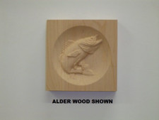 Walleye Fish Engraving Trim Wood Corner Trim Block, Door Trim Block, Window Trim