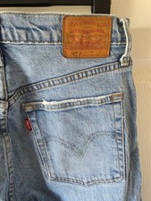 Levi's 501 S Premium Original Fit Ripped Stonewash Jeans Ladies W27 L28 *repair*