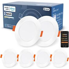 4x DUSKTEC LED Downlights Ceiling for Alexa, 10w 4in Bluetooth LED Spot Lights