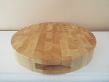 *NEW UNUSED* Vintage Heavy Apollo Heveawood Rustic Butchers Block 90's