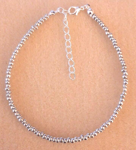 Metallic silver handmade seed - silver,