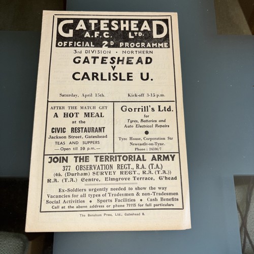 Gateshead carlisle united - gateshead,