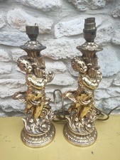 Pair 1960’s Cherub Lamps
