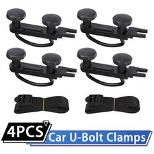 4 Pack Stainless Universal Roof Box U-Bolt Clamps Car Van Mounting Fitting Kit