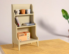 Dollhouse Miniature Vintage style Open Shelf 1:12 Scale furniture shelving unit