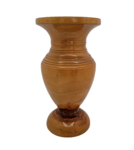 Olive wood flower vase - olive,