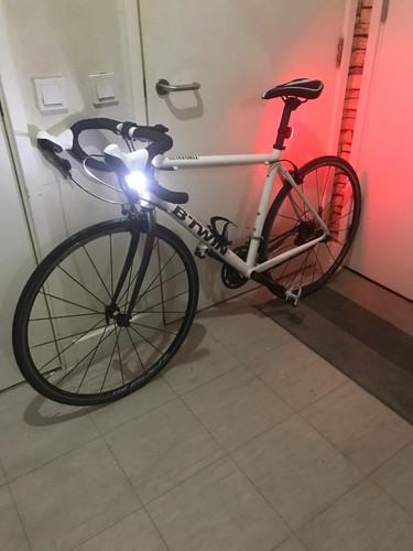 Twin road bike - road, bike-white,good