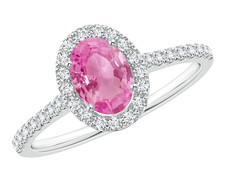 14k Solid Gold Pink Sapphire &