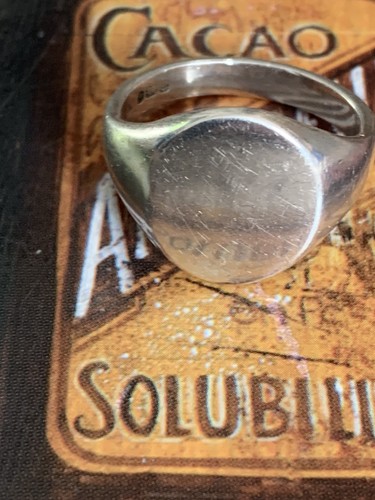 Mens solid silver - solid, signet