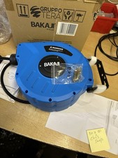 BAKAJI Retractable Air Hose Reel Cart 10m 1/4” Connection