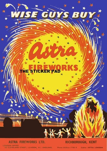 Sticker astra fireworks advert - sticker,