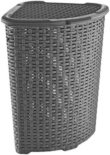 Plastic corner laundry basket - plastic,