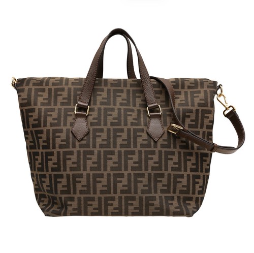 Fendi brown zucca tote - ff,