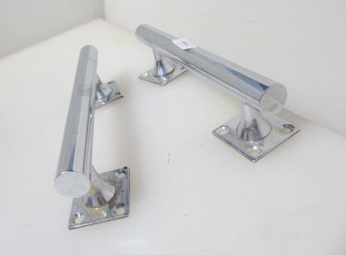 Vintage chromed brass door - chromed,