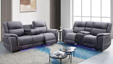 Hannah 3 + 2 Grey Sofa Set