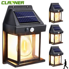 Super Bright Solar Powered Fence Wall Lights LED Outdoor Garden Security Lamp