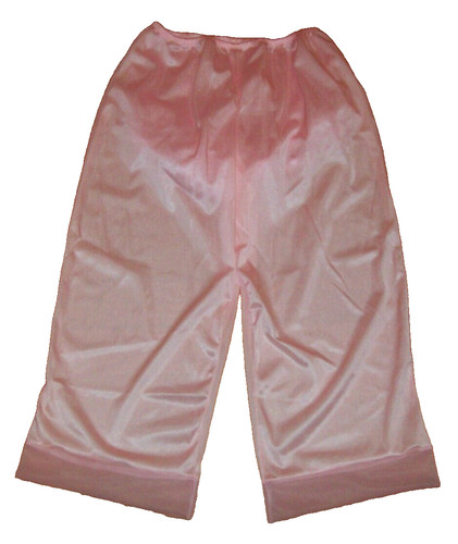 Pink nylon tricot pettipant - pink,