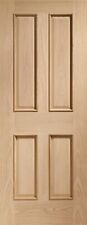 Internal Oak Victorian 4 Panel Fire Door FD30 with Raised Mouldings