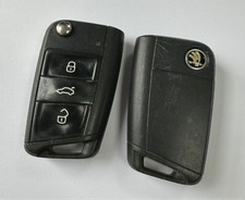 GENUINE SKODA 3 BUTTON REMOTE FLIP KEY FOB OCTAVIA FABIA ETC TESTED 5E0959752D