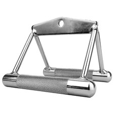 Double Seated V Row Close Grip Handle Multi Gym Cable Attachment Bar Twin Lat