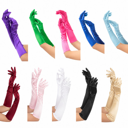 Ladies long soft stretch - long, satin
