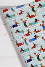 Dachshund Through the Snow Christmas Wrapping Paper  HUGE 24 Metre Roll 