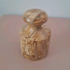 Vintage Picture Jasper Stone Paperweight 3.5"Polished Natural Crystal Desk Decor