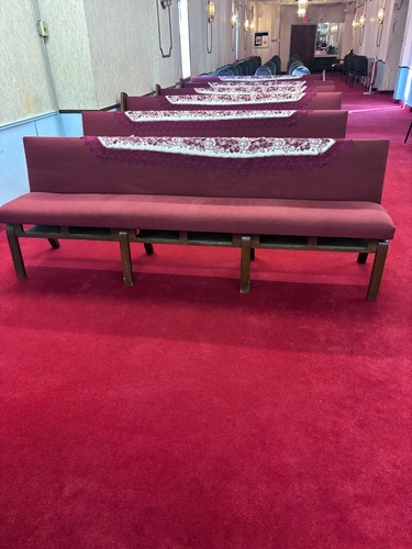 Vintage wooden church pew - vintage,