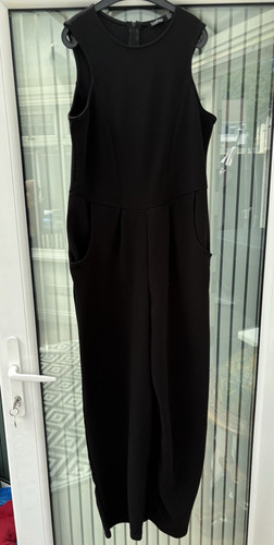 Boohoo black jersey sleeveless - black,