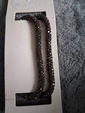 M&S Black Sparkling Bracelet Hypoallergenic  Costume Jewellery New