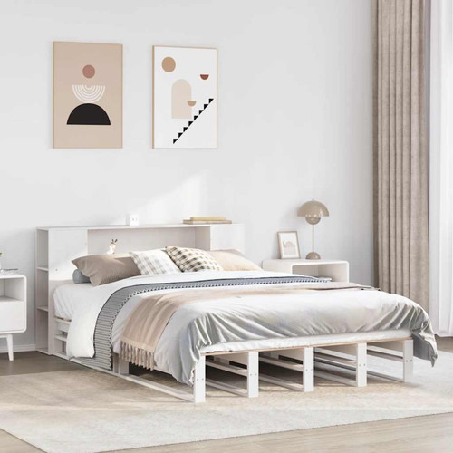 Bookcase bed white solid - bookcase,