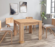 Modern Dining Table Extendable 90-180cm Oak Effect Golden 01