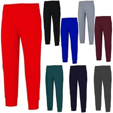 Jogging Bottoms Boys Girls Kids Plain School Sports Tracksuit Joggers Fleece PE