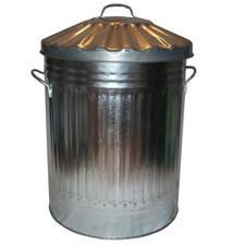 60L Liter Galvanised Metal Bin