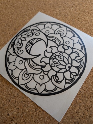 Lotus moon mandala logo - mandala,
