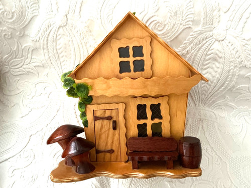 Vintage folk art hand - art, made