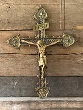Antique French Bronze Crucifix
