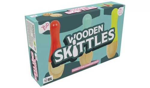 Wooden skittles garden game - wooden,