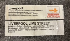 2x ‘Holidaymaker’ Paignton/Paddington - Liverpool Railway Carriage Window Labels