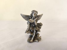 Small Pewter Pixie Fairy Figurine Fantasy Mythical Winged Fairy Ornament