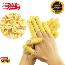 100/200x Disposable Rubber Latex Finger Cots ESD Fingertips Gloves for Repairs