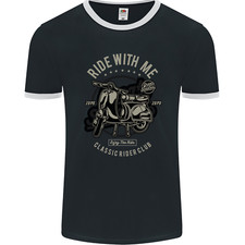 Scooter Ride With Me Motorcycle MOD Mens Ringer T-Shirt FotL