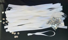 Sublimation White Blank Wristbands with Metal Side Clip 15mm Heat Tranfer