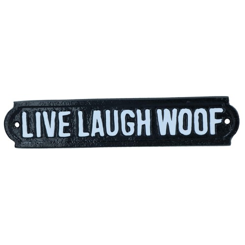 Live laugh woof cast iron - live,