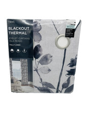 Next Grey Floral Curtains –