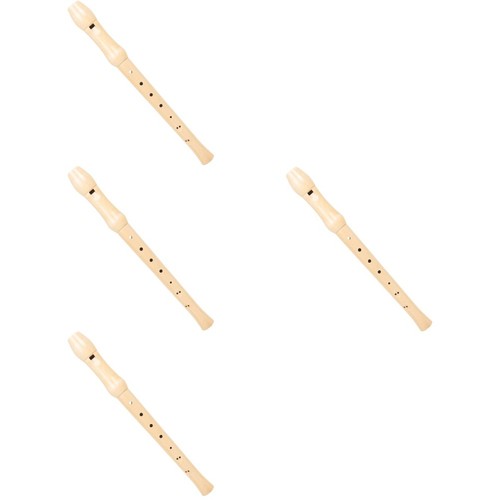 4pcs beige wooden soprano - 4pcs,