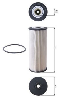 Oil filter knecht 1236d for - knecht,