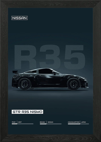 Nissan gtr r35 nismo - nissan, framed